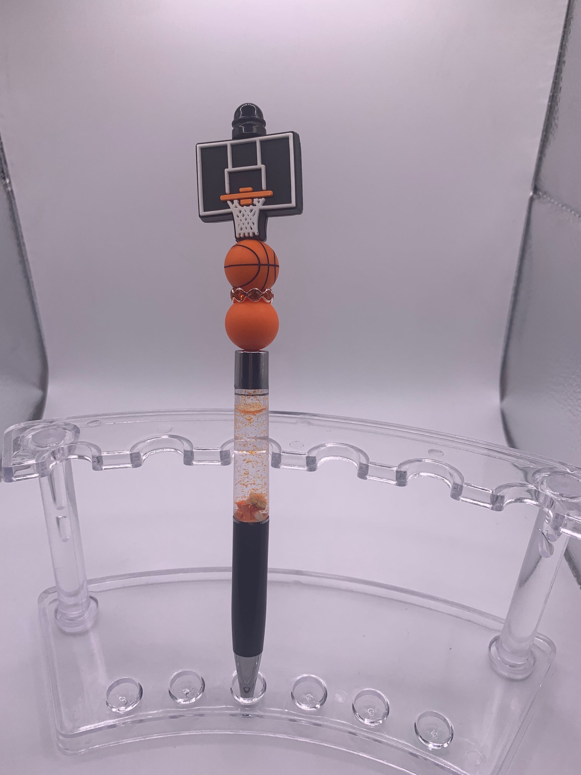 Basketball Hoop Beadable Snow Globe Pen