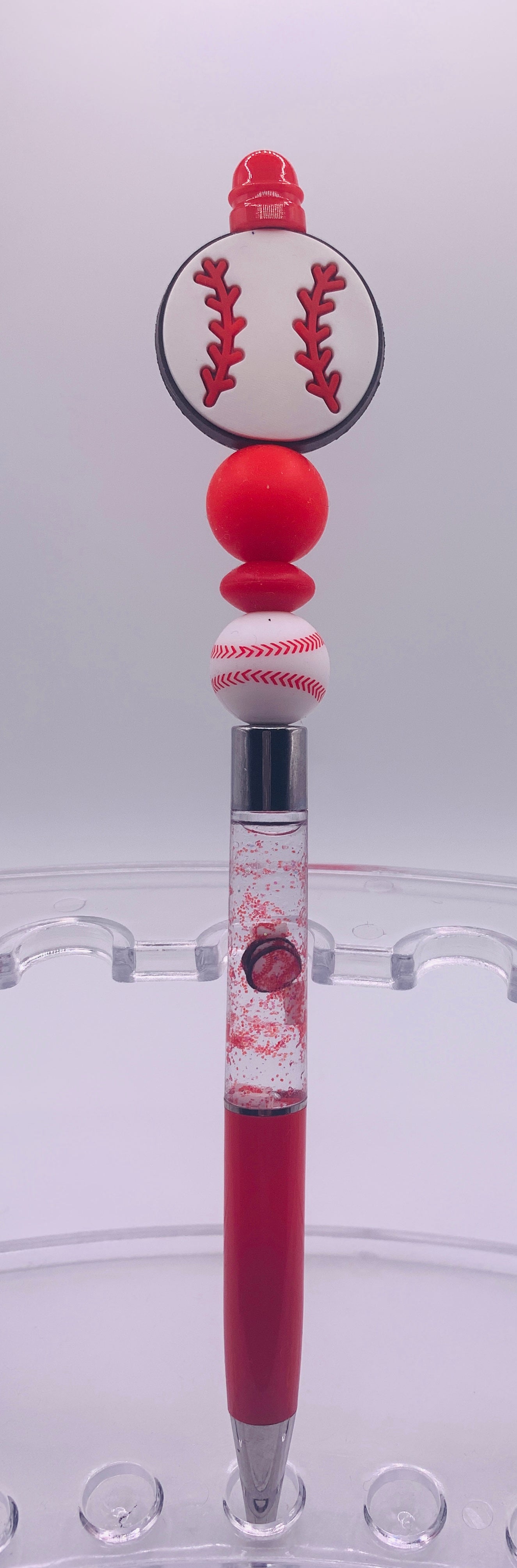 Baseball Beadable Snow Globe Pen